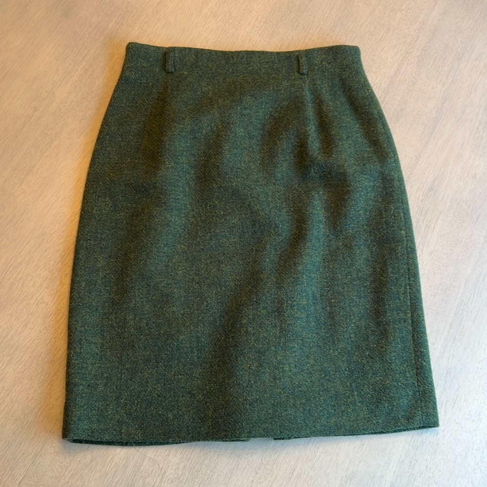 Jones New York Women’s 100% Wool Green Pencil Skirt Size 8